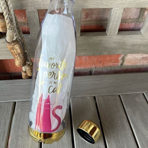 HALLMARK MY FAV PERSON IS MY CAT Water Bottle Bundle 1 hydro flask water bottle - Picture 4 of 6